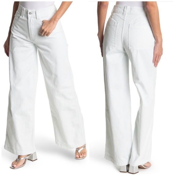 WeWoreWhat NWT Utility High Waist Wide Leg Jeans size 31 - Picture 15 of 15